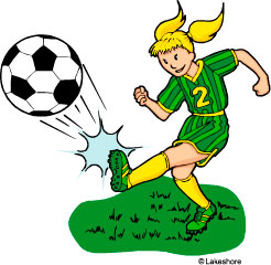 Woman playing soccer clip art 1092155